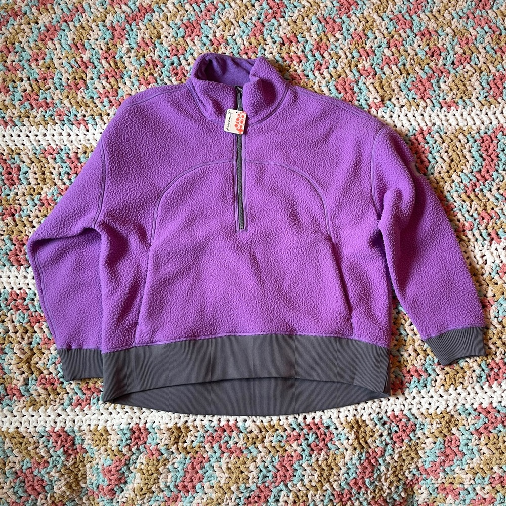 NWT Free People Movement Hit the Slopes Pullover Zip Sweater Fleece Size XS